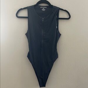MYRASWIM Black Sleeveless Bodysuit